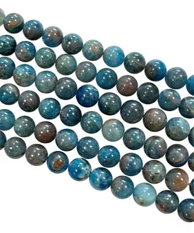 Contas de Apatite Azul 8mm em fio 40cm