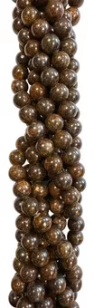 Contas de bronzite A 8mm em arame 40cm
