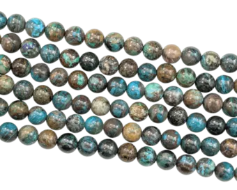 Crisocola Congo contas AA 6mm em arame 40cm
