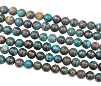Crisocola Congo AA 8mm em arame 40cm