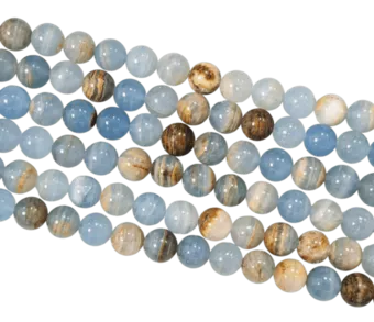 Calcita Azul Mix AA 10mm em fio de 40cm