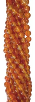 Fio de Contas Redondas de Cornalina A 4mm