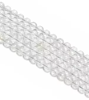 Fio de Contas Redondas de Cristal de Rocha A 4 mm