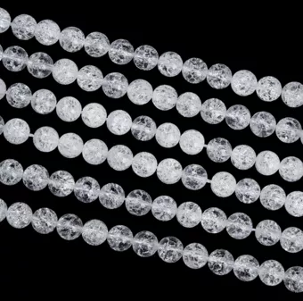 Cristal de Roche Crack 4mm em fio de 40cm