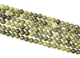 Contas de Nefrita Jade 4mm em arame 40cm