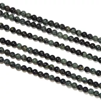 Fio de Contas Redondas de Jaspe Kambaba A 4mm