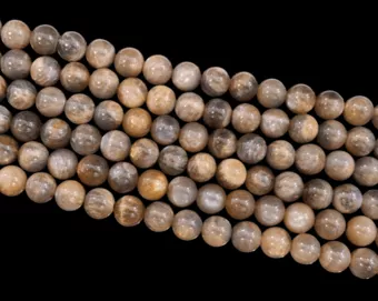 Mistura de Pedras Pretas AA contas 8mm em arame 40cm