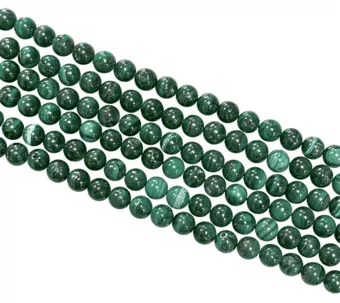 Malaquita contas 7-8mm em fio 40cm