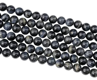 Fio de Contas Redondas Olho de Falcão AA 10 mm