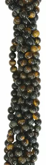 Contas olho de falcão 8mm em arame 40cm