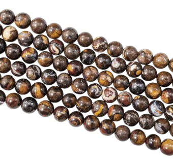 Contas Opala Boulder AA 6-7mm em arame 40cm