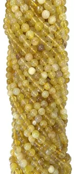 Opala Amarela A 8mm em arame 40cm