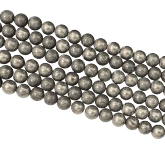 Contas de pirite 8mm em arame 40cm