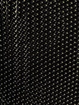 Fio de Contas Redondas de Turmalina Negra A 4-5mm
