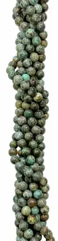 Contas de turquesa africana natural de 4 mm em fio de 40 cm