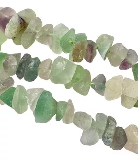 Fluorite multicolorida pedras brutas 13-20mm em fio 40cm