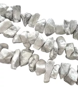 Howlite Rough 13-20mm em fio de 40cm