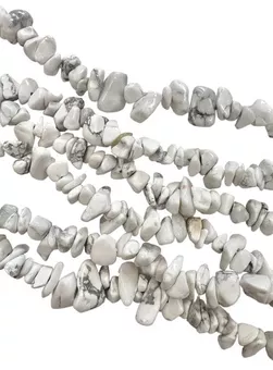 Fragmentos de Howlite A 3-8mm em arame 80cm