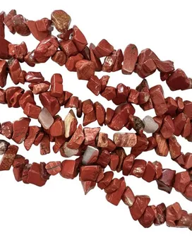 Lascas de jaspe vermelho de 5 a 8 mm em fio de 80 cm.
