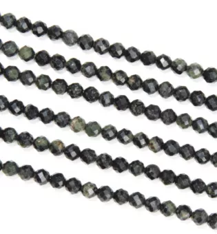 Fio de Contas Redondas Facetadas de Jaspe Kambaba A 3 mm