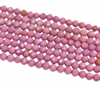 Lepidolite Mica Mauve Facetada Contas AA 3mm em fio 40cm