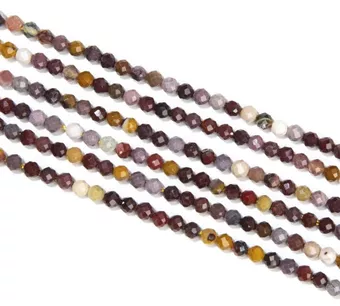 Fio de Contas Facetadas de Mookaite AA 3mm