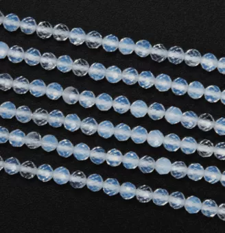 Opalite Facetada 3mm contas em fio 40cm
