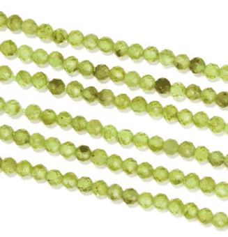 Peridoto Facetado A contas 3mm em arame 40cm