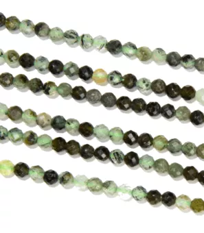 Contas Prehnite Facetada A 3mm em arame 40cm