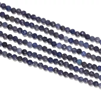 Safira Azul Contas AB facetadas 3mm em arame 40cm