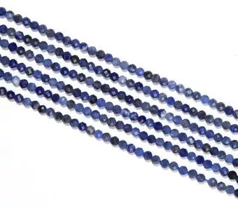 Sodalite Facetada AA contas 3mm em arame 40cm