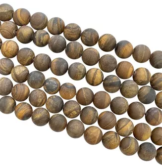 Olho de tigre Contas mate de 8 mm em cordão de 40 cm