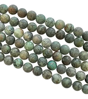 Turquesa natural de África contas 8mm em arame 40cm