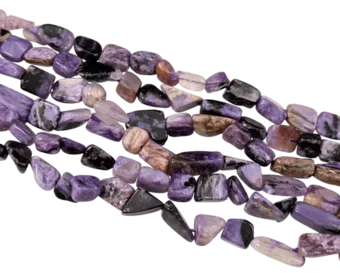 Charoite AA Pedras roladas em fio 6-15mm 40cm