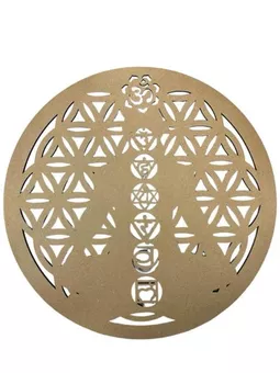 Placa de madeira 7 Chakras 30cm