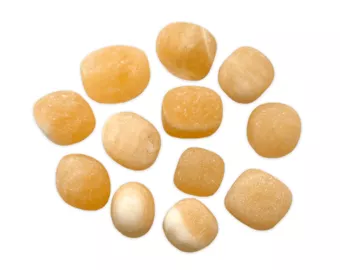 Calcita Laranja Fosca A pedras roladas 250g
