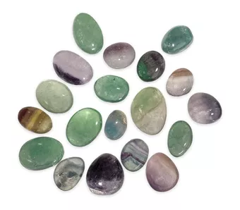 Fluorita Multicolor AB Pedras Roladas 2-3cm 250g