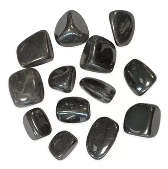 Pedras laminadas de hematite AB 250g