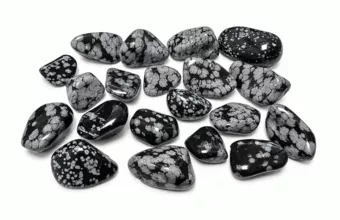 Obsidiana Floco de Neve A Pedras Roladas 2-3cm 250g