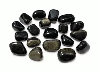 Obsidiana Negra Dourada A Pedras Roladas 3-4 cm 250 g