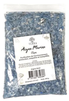 Pedras naturais Aquamarine A+ 3-5mm 500g