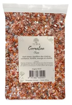 Chips de Cornalina Laranja Natural A 1-3mm 500g