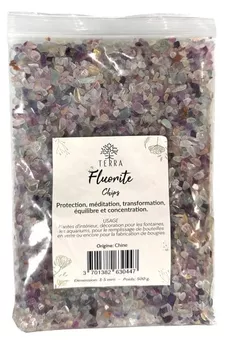 Fluorita Fluorita Multicolor A+ Pedra Natural Chips 3-5mm 500g
