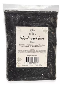 Obsidiana preta A Chips pedras naturais 3-5mm 500g