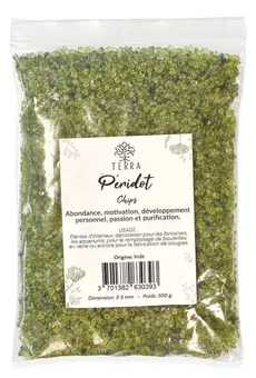 Chips de Peridoto Natural A+ 1-4mm 500g