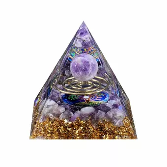 Pirâmide de Orgonite, Árvore da Vida de Ametista e Espiral
