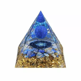 Pirâmide de Orgonite Lápis-lazúli Metatron