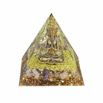 Pirâmide de Orgonite Shiva + Ametista
