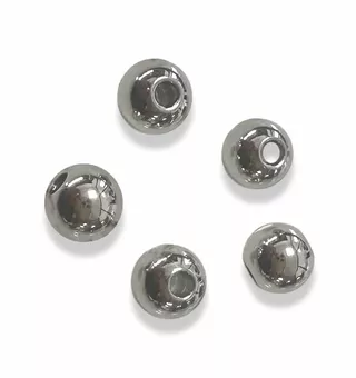 Contas de Charms Aço Inoxidável prateado Esfera espaçadora 6mm x100