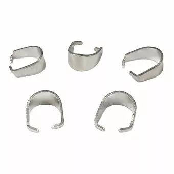 Fechos de mola em aço inoxidável com banho de prata 10mm x100
